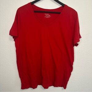 Time and Tru Red Short Sleeve Tee – Size XL